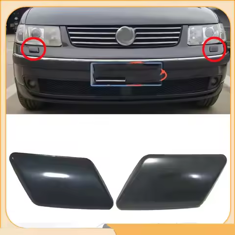For VW Passat B5 2001-2005 3B0955109AGRU 3B0955110AGRU 1 2PCS Primer Front Bumper Headlight Lamp Was