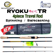 2023 NEW SEAHAWK RYOKU TR TRAVEL ROD 4 PIECE ROD SPINNING BAITCASTING ROD FISHING ROD