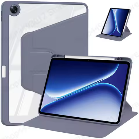 Funda For OPPO Pad 5 Case with Pen Holder 360 Rotating Acrylic Hard Stand Cover For Coque OPPO Pad 5