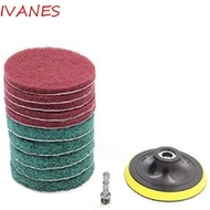 IVANES Drill Power Brush Flocking For Tile Tub Kitchen For Bathroom Floor Drill Attachment Power Scouring Pads