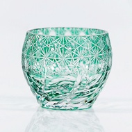 Japanese Traditional Craft Edo Kiriko Shochu Sake Cup Glass Red Blue Green Hand Cut To Clear 60ml Sh