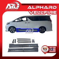 Toyota Alphard Vellfire AH30 ANH30 AGH30 2015-2023 Side Skirt Door Panel Modellista Bodykit Chrome G