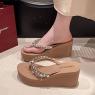 Flip Flops WedgeIngvivi 809-13 Invicta Swarovski Wedge Sandals Permata Sponge Flip 7.5cm