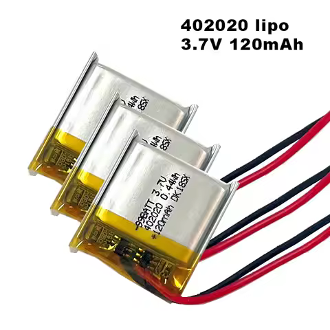 3.7V 402020 120mAh Battery 042020 Li-Polymer Lithium Batteries for Bluetooth Headphones Mice Toys Co