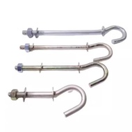 J HOOK KIPAS BIASA, J TYPE CEILING FAN HOOK J BENANG 3'' - 7''