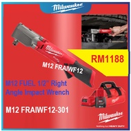 Battery Impact Wrench Cordless Impact Wrench MILWAUKEE M12 FRAIWF12 FUEL 1/2” Right Angle Impact Wre