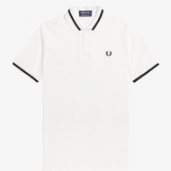 Fred Perry FP เสื้อผู้ชายแขนสั้น,เสื้อโปโลครึ่งแขนปักลายทางหูข้าวสาลีแบบลำลอง