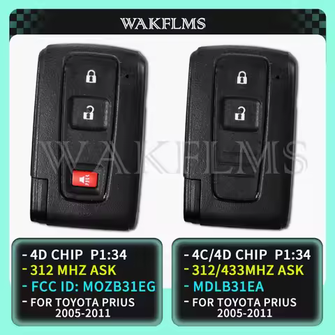 MOZB31EG B23TA For Toyota Prius Corolla Verso Smart Remote Key 312Mhz 433.92Mhz 4C 4D Chip 89994-470