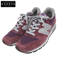 New Balance Suede Low-Cut Sneakers, Men's, Purple, Size 25.5cm, M996CRB, Size 7 1/2 (US) [Used]