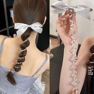 Bowknot Telephone Line Hair Band Women's Summer New Bubble Rope Hair Durable Rope Braiding R0q0