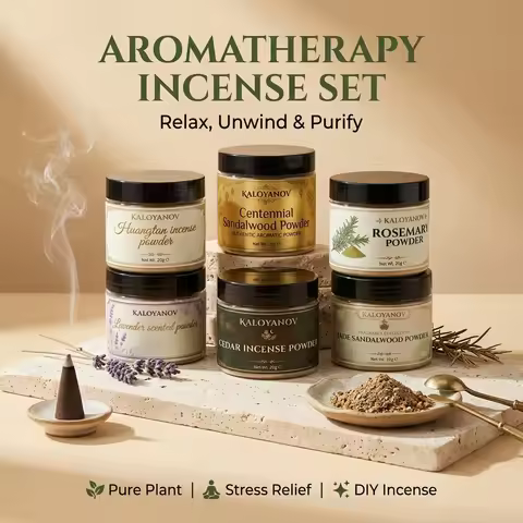 Premium Cone Incense Powder Long Lasting Natural Sandalwood Agarwood Powder for Air Purifying Yoga M