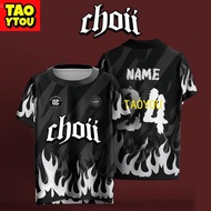 Customized Name Choii Baju T-shirt Lelaki Thai Viral Customized Jersey Ootd Collar Blvckroshaparel P