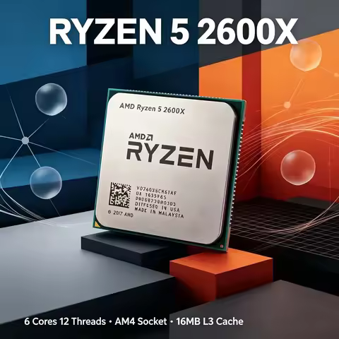 AMD Ryzen 5 2600X AM4 Gaming CPU R5 2600X 95W Processor 3.6GHz 6 Core 12 Thread Without Package Ultr