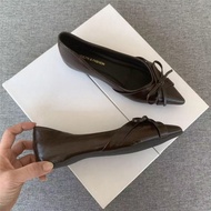 Comfortable Women's Black Shallow Bow Knot Shoes