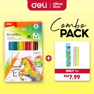 Deli Colour Pencil Pensel Warna Art Drawing Student Stationery Triangular Barrel 12 / 24 / 36 Colour