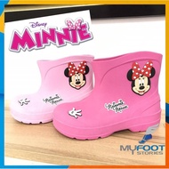 💥รองเท้าบูทเด็กกันน้ำ รองเท้าเด็กกันน้ำ ลายการ์ตูน Minnie รุ่น BMN-02 ลิขสิทธิ์แท้ รองเท้าบูทกันน้ำ 💥 - 1 คู่ - MFS