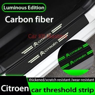 Citroen C3 C4 Picasso Carbon Fiber Threshold Strip Anti-Stepping Sticker Luminous high quality Thick
