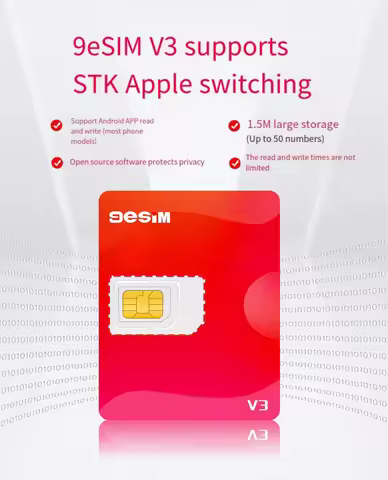 9esim V3 Advanced Edition Travel Smart Card for Android, IOS Switch Non 5ber Estk Me