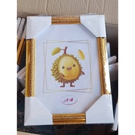 Gold Frame Photo: Certificate With A4 Mirror Modern Beautiful Factory 1 Inch Thick Wood