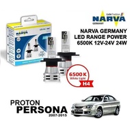NARVA H4 12V & 24V 6500K Range Performance LED Headlight Bulb Set for Proton Persona 2007-2015
