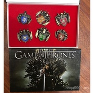 Brooch Style A Set of 6 Anime Game of Rights Box Set Comic Exhibition Badge Foreign Trade Boxed RMKF