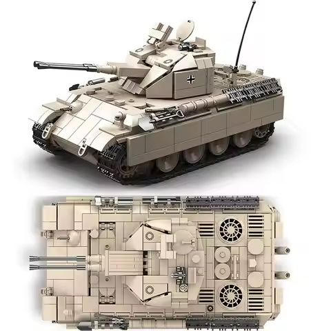 WW2 Military FLAKPANZER Ⅴ COELIAN Building Blocks 1389PCS World War II Anti-Aircraft Tank Bricks Mod