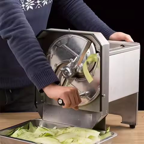 Banana Slice Cutting Machine Electric Automatic Plantain Multi Chips Machine Stainless Steel Blade B