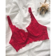 2hand red lace bra(B75)