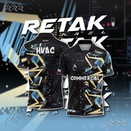 New HVAC Jersey Sublimation Retro Collar Jersey