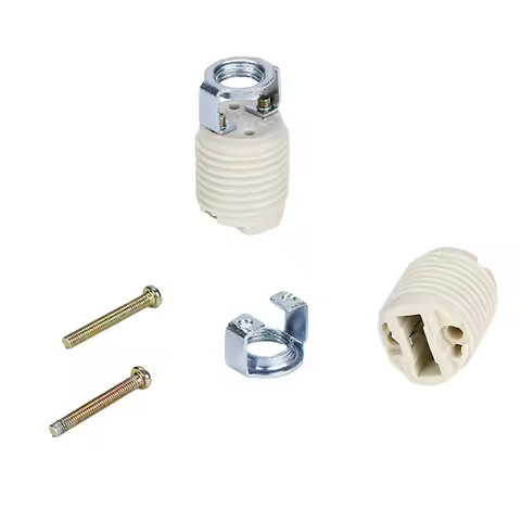 1PCS white G9 Screw DIY Light Ceramic Lamp Holder Household Table Floor LED Bulb Base For Lighting A
