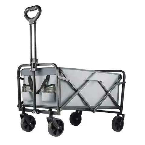 Heavy Duty Large Capacity Folding Beach Wagon Outdoor Foldable Wagon For Camping Shopping Collapsibl