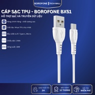 Genuine Borofone BX51 2.4A fast charging cable with flexible TPU shell Type C Cable Micro USB Cable