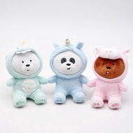 10cm We Bare Bears Plush Keychain Cartoon Pendant Stuffed Animals Bear Toy Plush Doll New