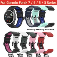 20mm / 22mm / 26mm Dual Color Watch Strap For Garmin Fenix 7 7X 7S 6 6S 6X Pro 5 5X 5S Plus Fenix3 Hr sapphire Quick Fit replace wrist strap