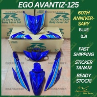 RAPIDO Coverset Yamaha Ego Avantiz-125 60th Anniversary (13) Blue WhiteRed Body Cover Set (Sticker Tanam)