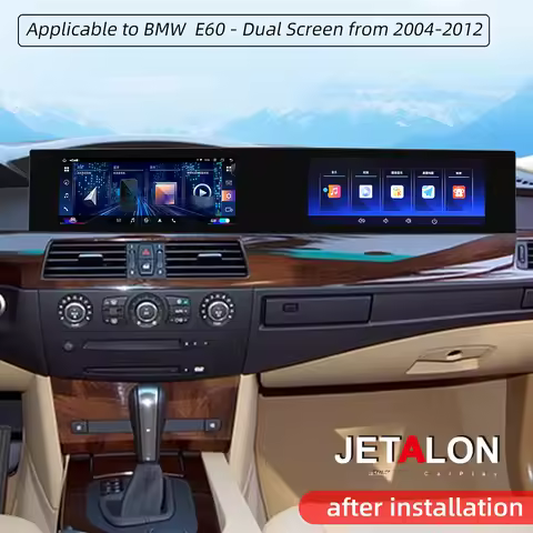 21inch Dual Screen For BMW E60 E61 E63 E64 2003-2010 CCC CIC Android 15 Navi Multimedia Video Player