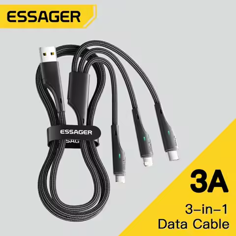 Essage 3 in 1 USB Cable Micro USB Type C Fast Charger Micro USB Type C Data Cable For IP 14 13 Samsu