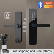Digital lock Tuya Digital Electronic Lock Smart Door Lock with Biometric Fingerprint Password Remote Control Unlocking and Keyless Entry