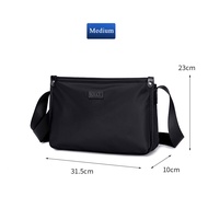 BJIAX กระเป๋าสะพายไหล่ผู้ชายกระเป๋าเอกสารกันน้ําใช้ทุกวัน CrossBody Bag Fit A4 Paper