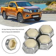 Artudatech 4x Caps Steering Limiter Stop Lock Stock Bolt For Navara D22 400392S610 Car Accessories