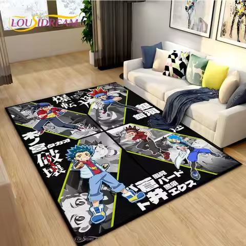Beyblade Cartoon Anime Carpet for Living Room Bedroom Coffee Table Yoga Area Rug Kitchen Unslip Floo