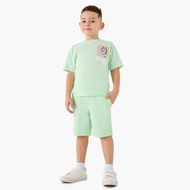 Babyshop Bluey Printed Crew Neck T-shirt and Shorts Set
