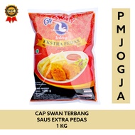 Saus Extra Pedas Cap Swan Terbang 1 kg / saos sambal bantal 1000 gram