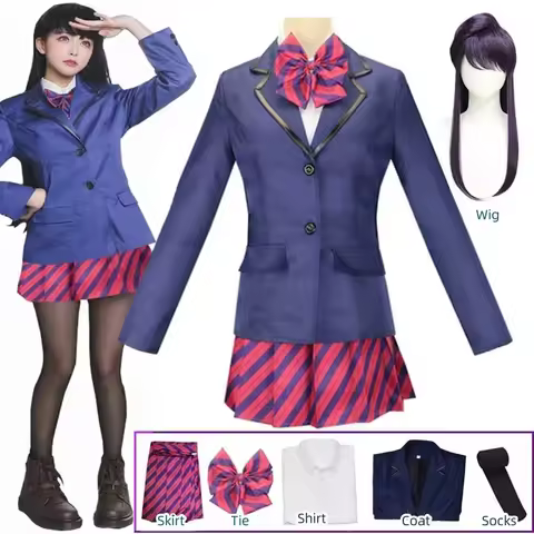 AIMU Anime Komi Can‘t Communicate Cosplay Costume Komi Shouko Sailor School Uniform Women Skirt Suit