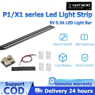 Led Light Strip for Bambu-Lab P1S P1P X1C X1E 3D Printers, 5V 0.3A LED Light Bar, Magnetic Installat