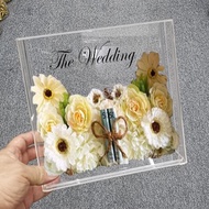 ✌️✌️8 x 8 Frame Acrylic Duit Hantaran Kahwin / Frame duit mas kahwin/acrylic transparent 8x8 inch