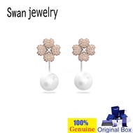 77R Swan Earrings Latisha Swan Earrings Silver Earrings Gem Earrings Swan Jewelry Drop Earrings Gift