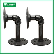 Pipe Bracket Wall Mounted Plumbing Pipe Shelves Rustic Industrial Wall Shelves with Pipe Racks for H