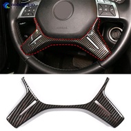 NOBELJIAOO Carbon Fiber Texture Car Interior Steering Wheel Panel Frame Cover Trim For Mercedes Benz