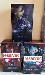 Hottoys MMS538 D32 Rescue | MMS543 D33 Iron Man Mark LXXXV | MMS547 D34 Iron Patriot
